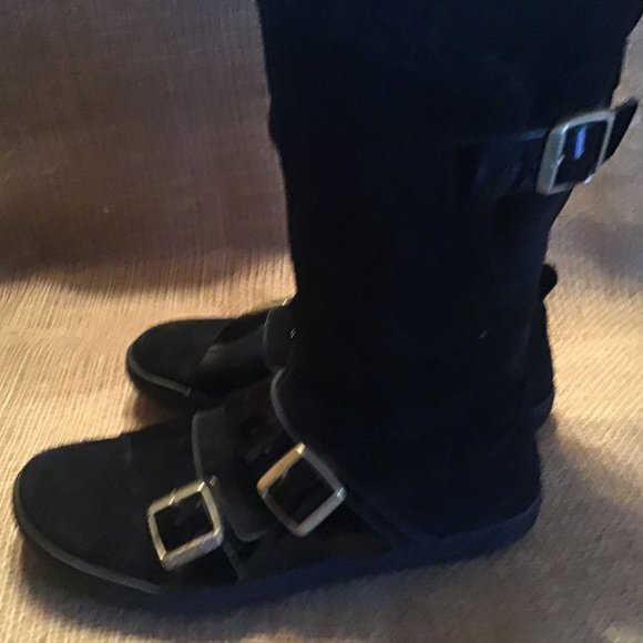 Women's Danbury Birkenstock Black Suede Boots Size 9 - 9 1/2 - Picture 9 of 16
